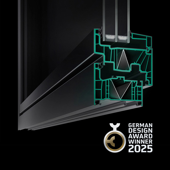 Profilansicht des ARTEVO TERRA Fensters - Bildquelle: REHAU Industries SE & Co. KG